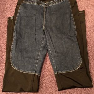 Denim/Black Leggings